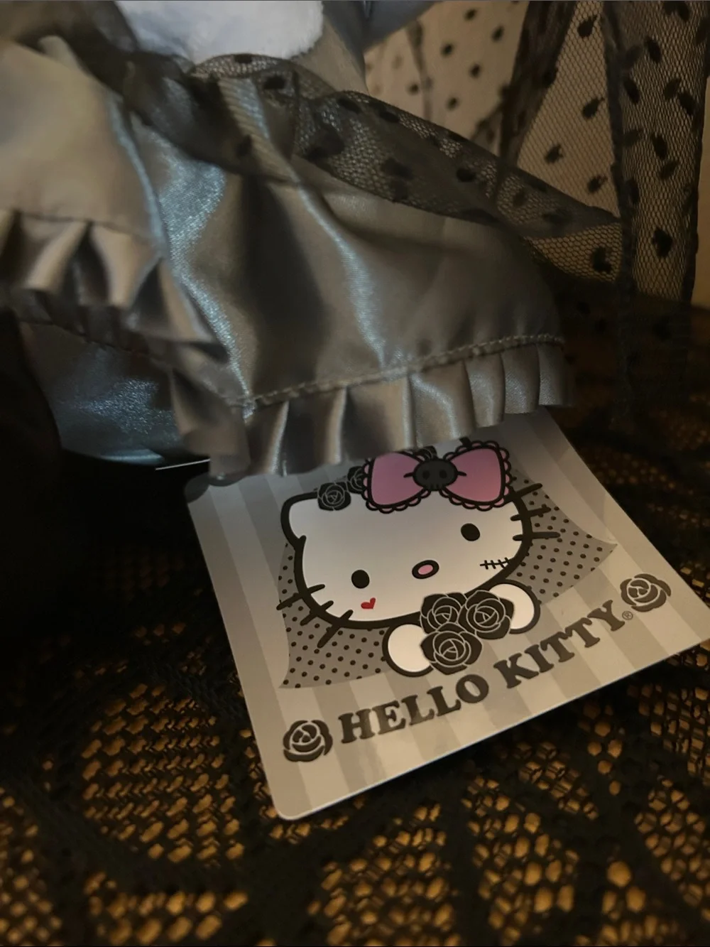 Sanrio Plush Halloween Doll Set in White, Black & Pink